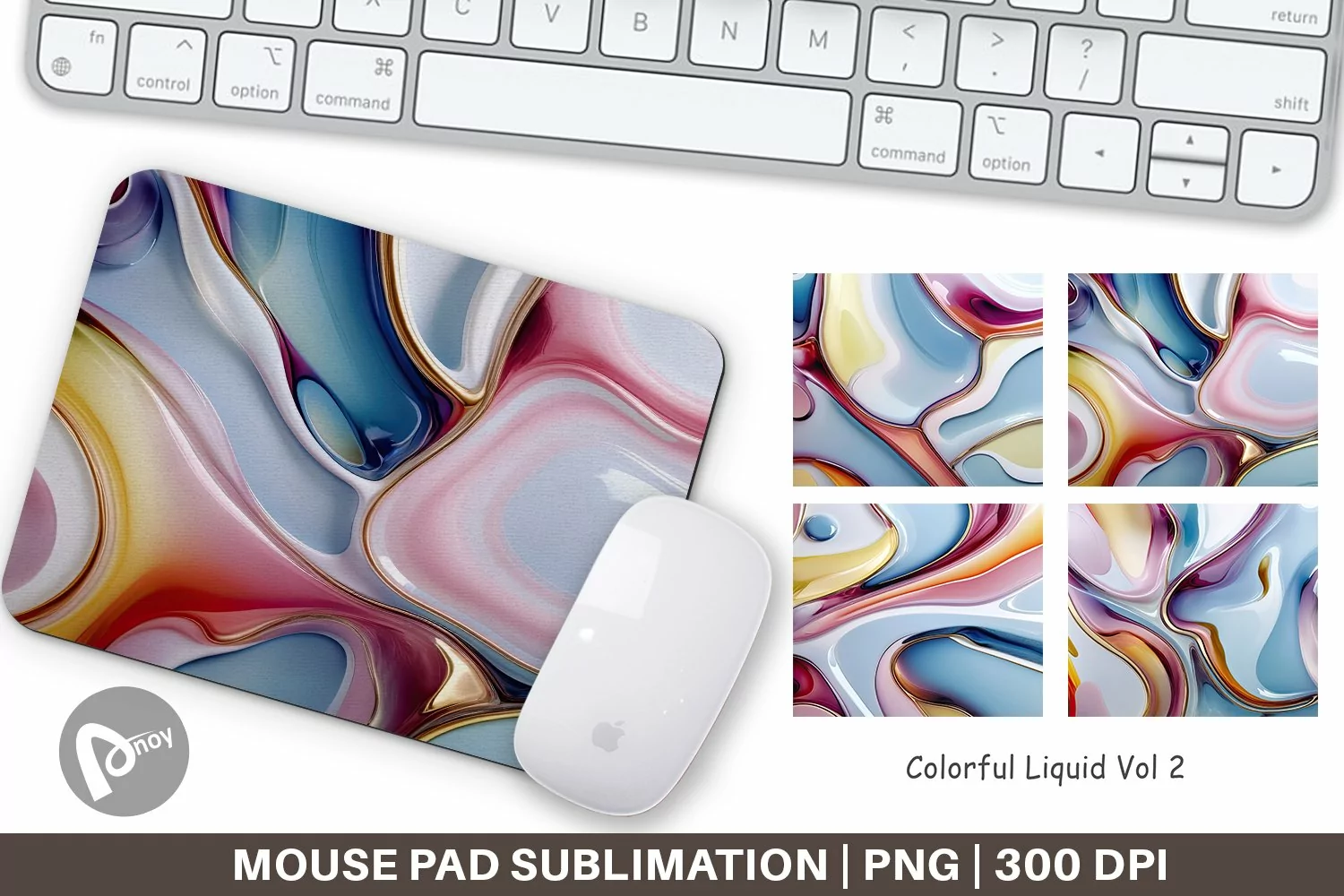 Mouse Pad Colorful Liquid product image 1