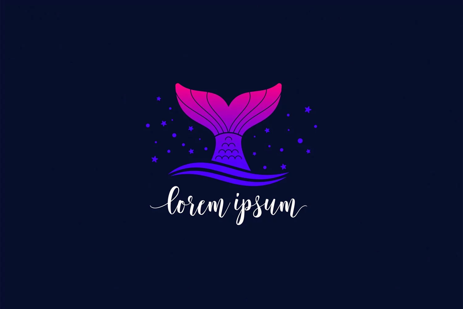 Colorful Mermaid Tail Logo Templates product image 1