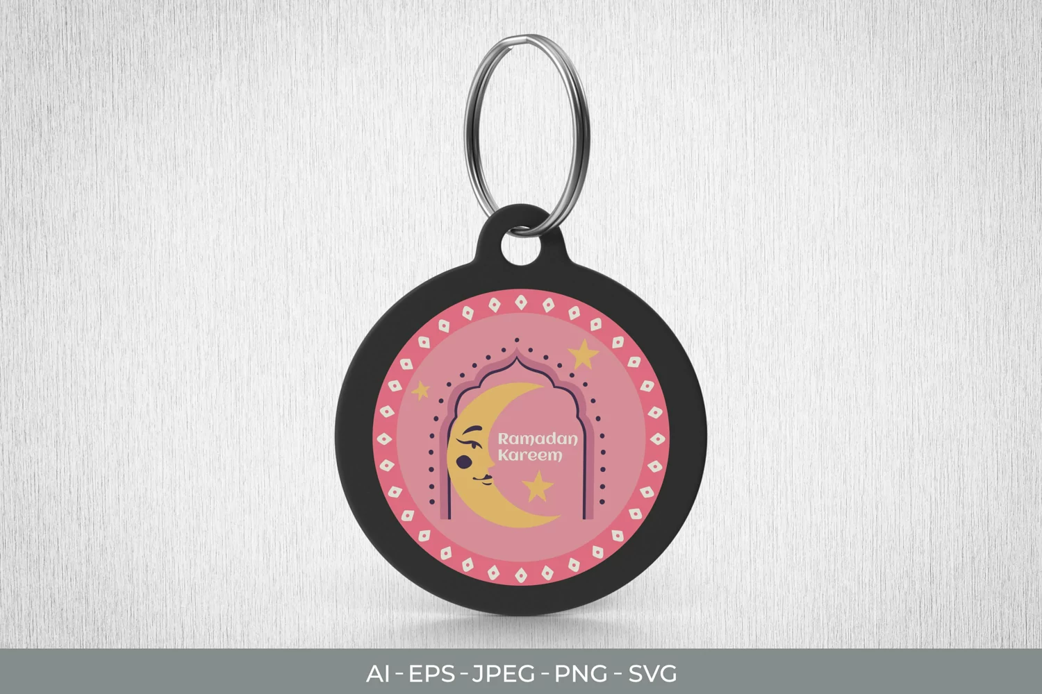 Colorful Mosque Arch and Moon SVG product image 1