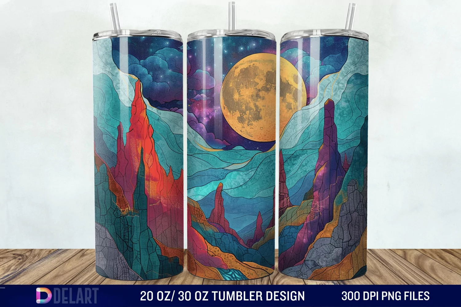 Colorful Planet Tumbler Wrap product image 1