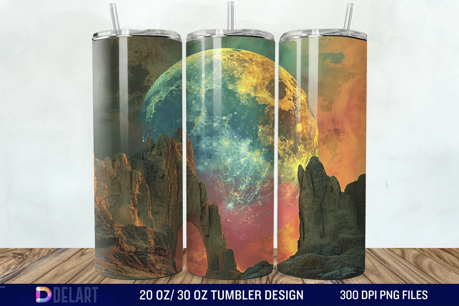 Colorful Planet Tumbler Wrap product image 1