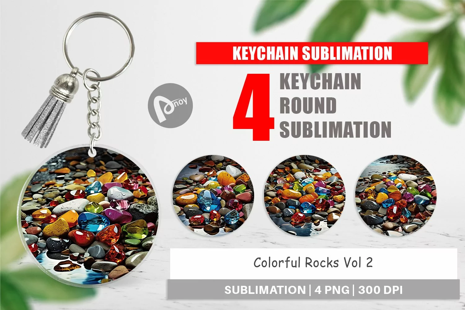 Keychain Colorful Rocks product image 1