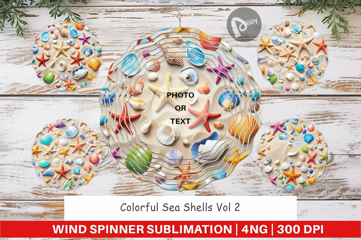 Wind Spinner Colorful Seashells product image 1