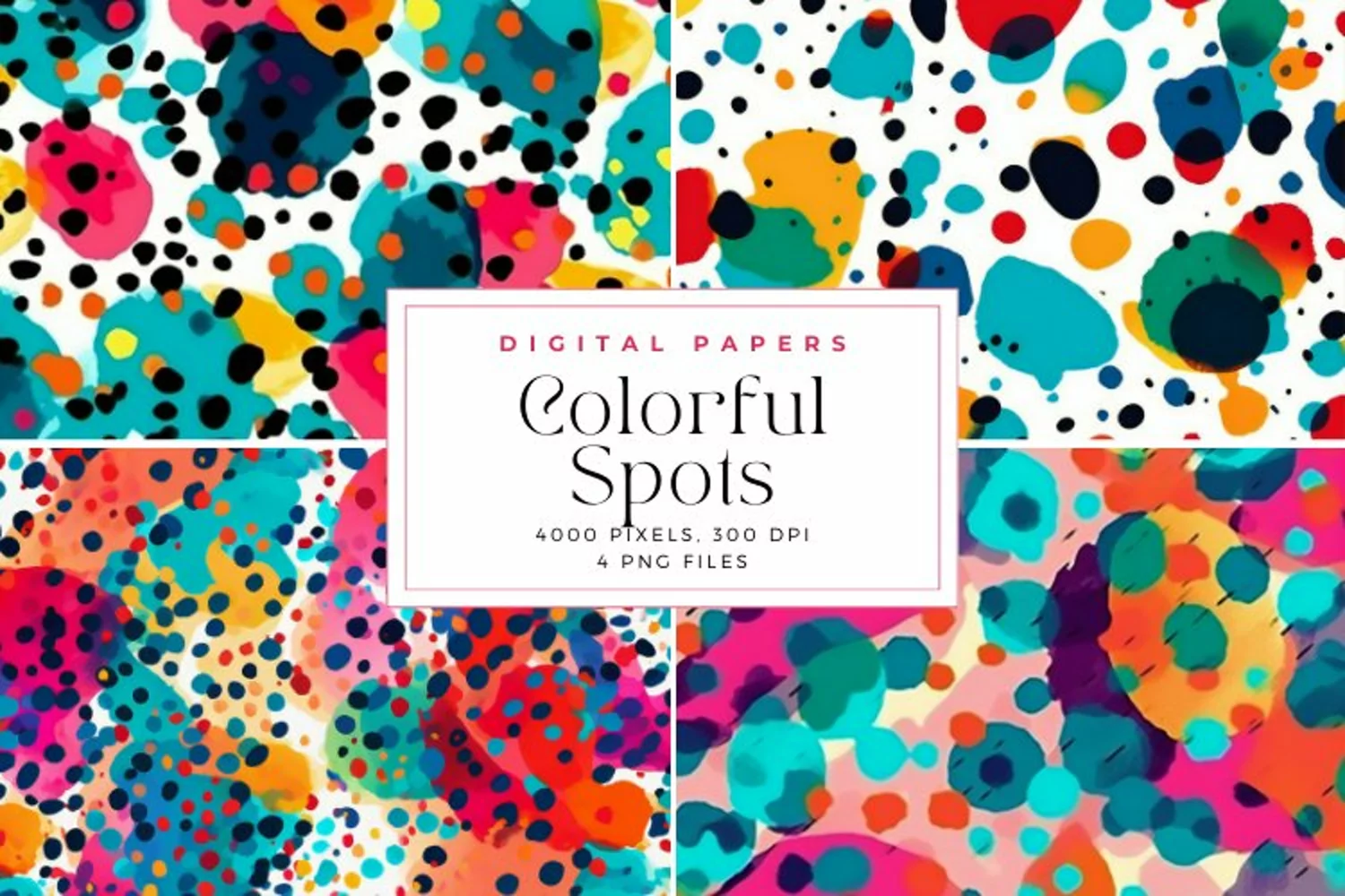 4 Colorful Spots Background product image 1