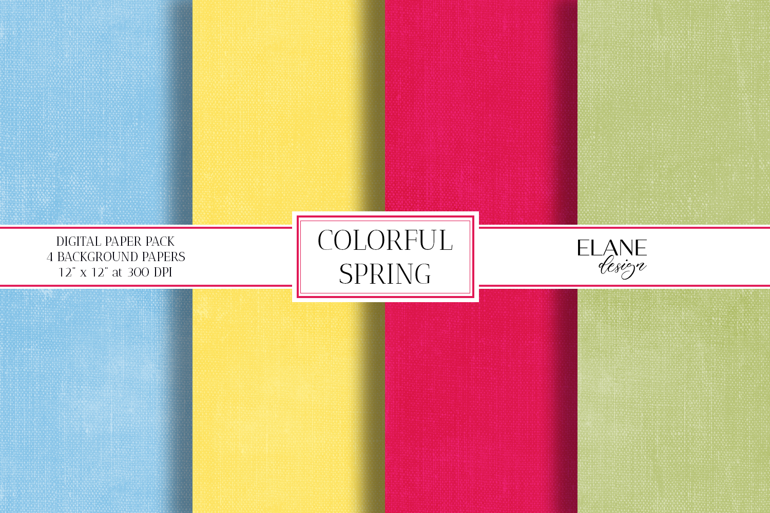 Green Red Yellow Blue Digital Paper, Colorful Backgrounds product image 1