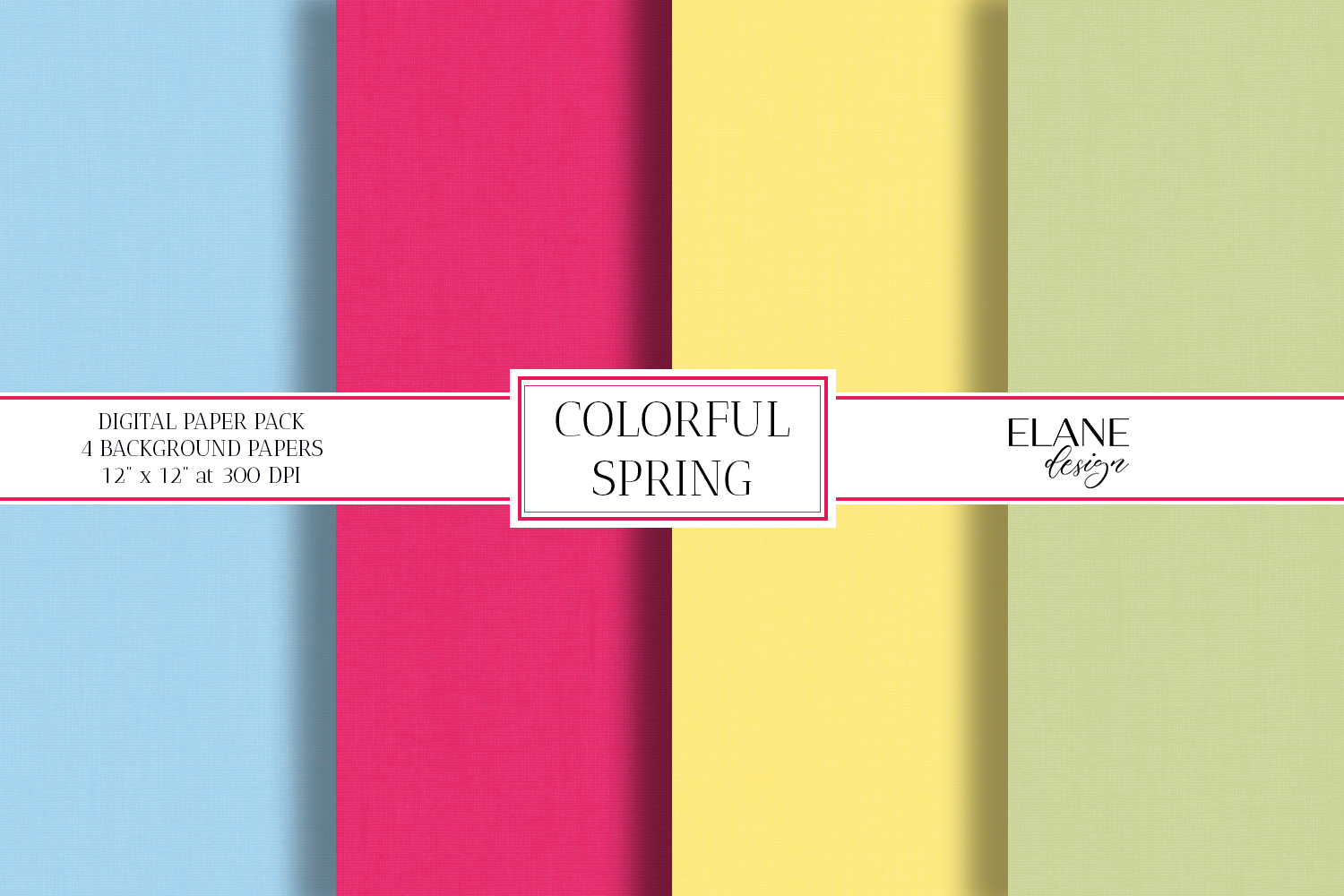 Green Red Yellow Blue Digital Paper, Colorful Backgrounds product image 1