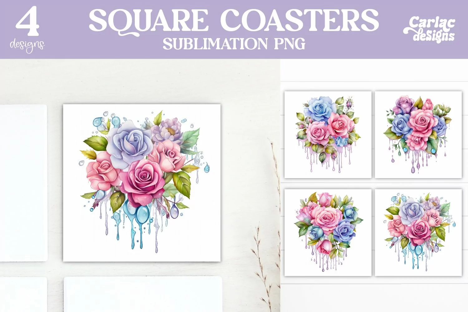 Colorful Square Coaster