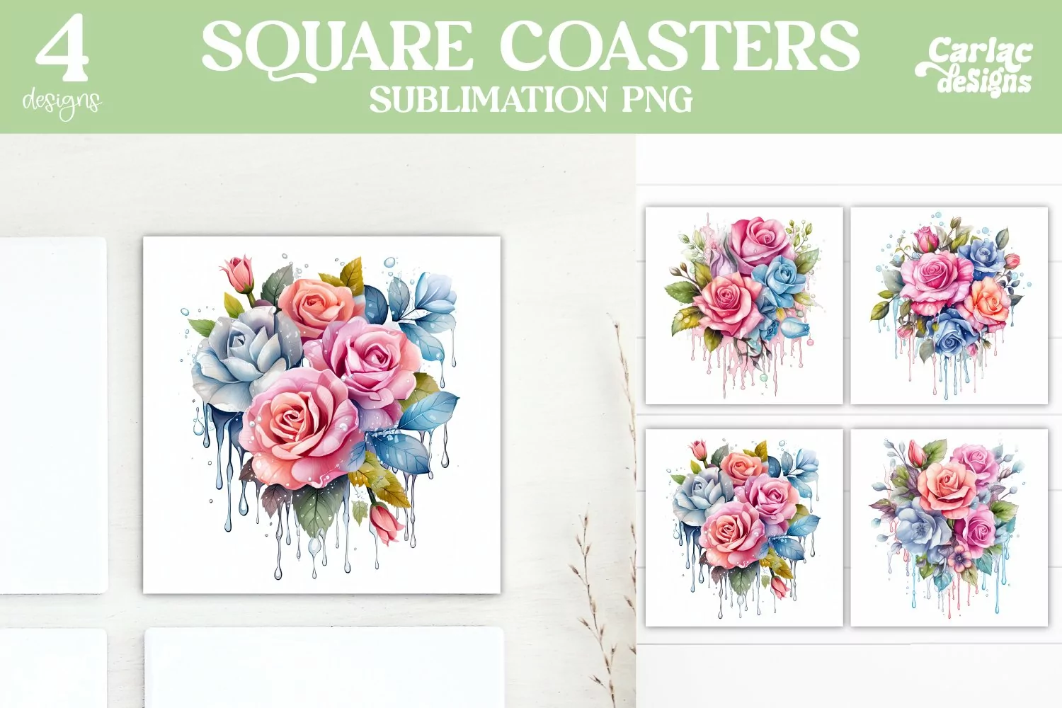 Colorful Square Coaster
