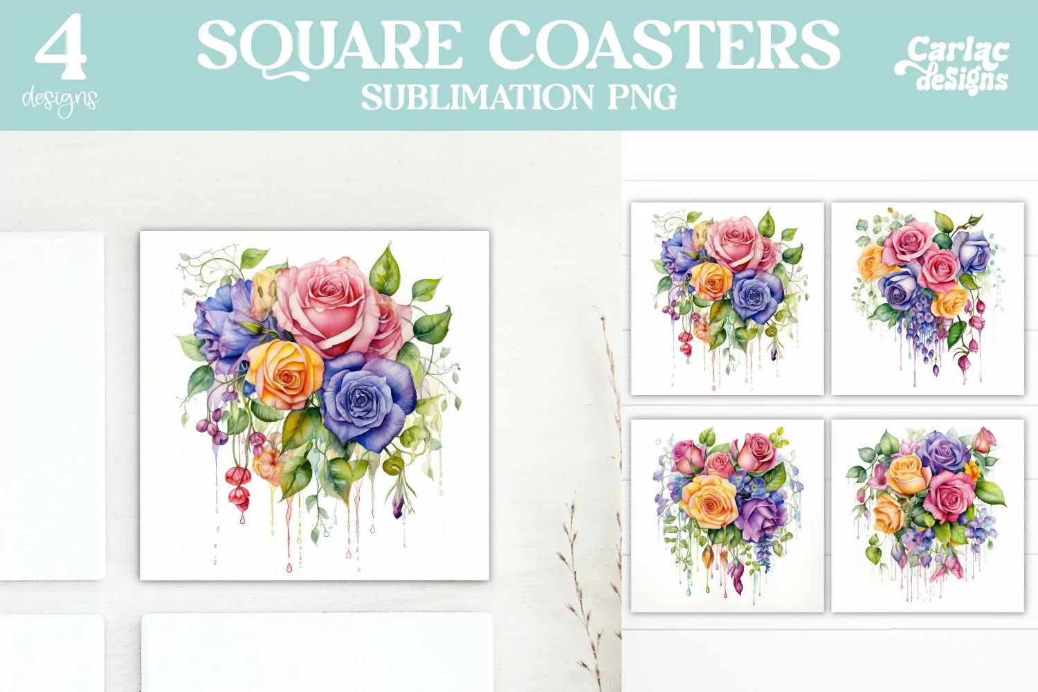 Colorful Square Coaster