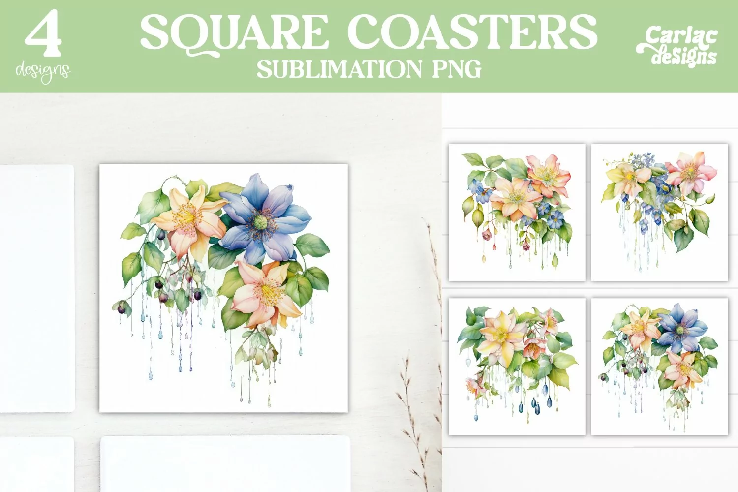 Colorful Square Coaster