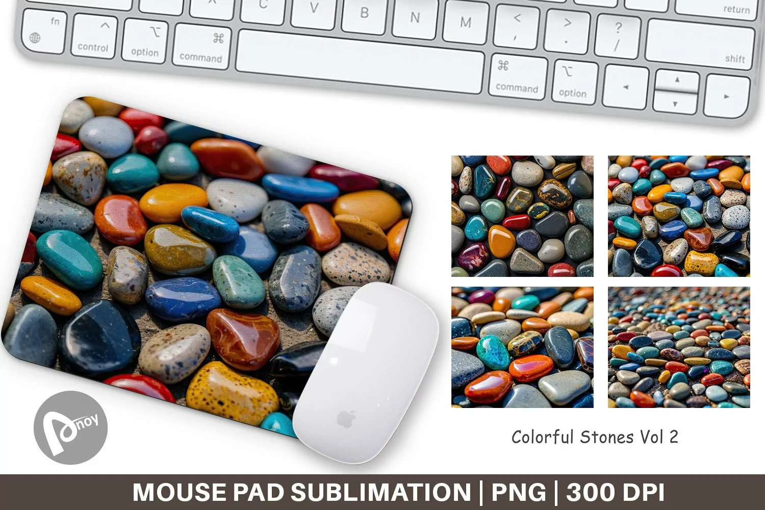 Mouse Pad Colorful Stones product image 1
