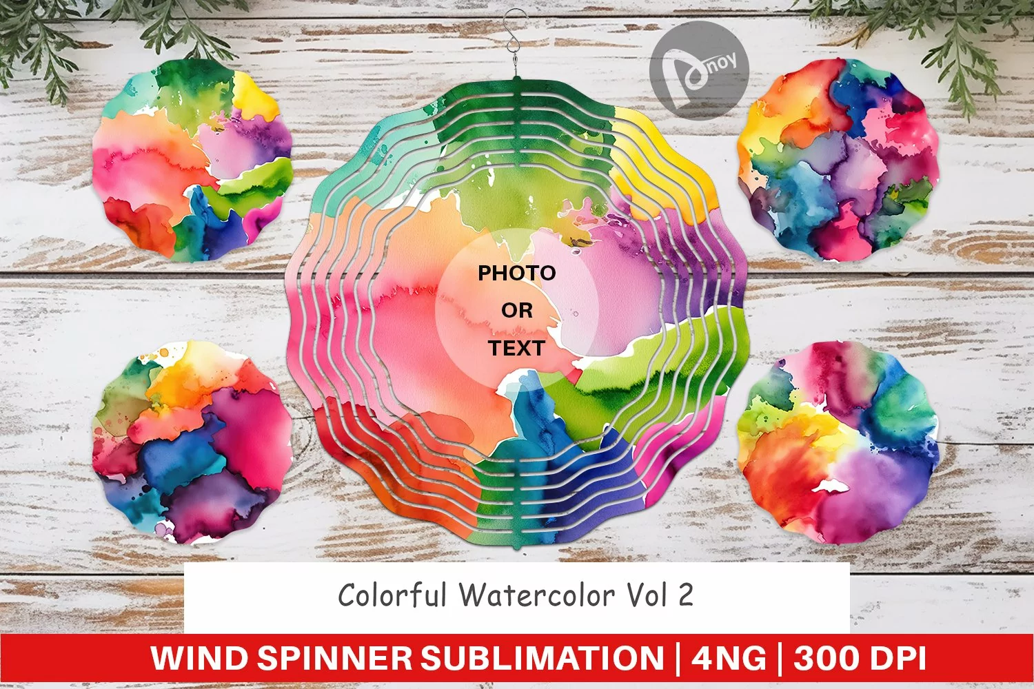 Wind Spinner Colorful Watercolor product image 1