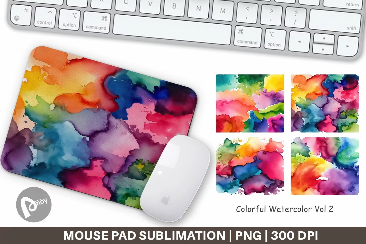 Mouse Pad Colorful Watercolor product image 1