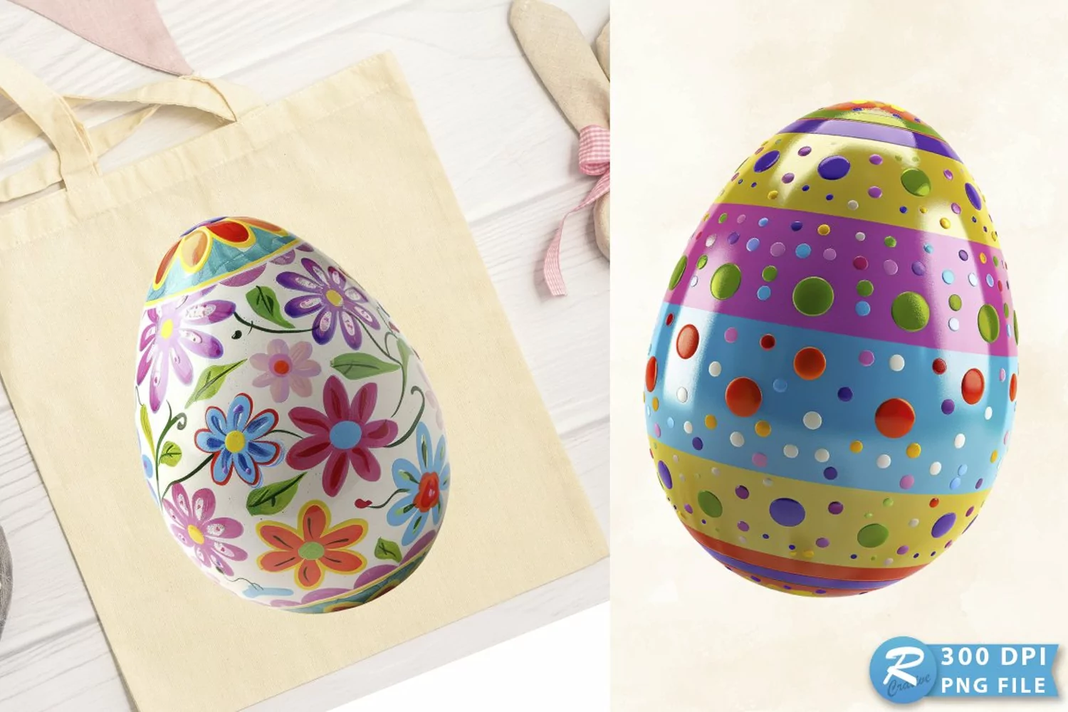 Colorful Easter Egg Design Clipart product image 1