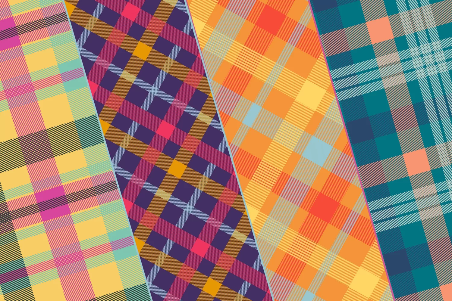 Colorful Tartan Seamless Patterns product image 1