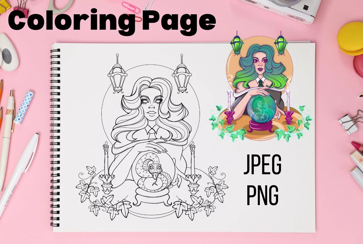 Mystic Fortune-teller - Coloring Page product image 1