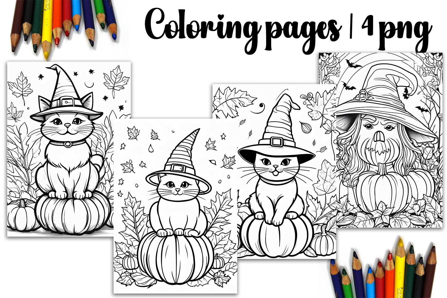 Cute halloween Design |halloween Coloring pages product image 1