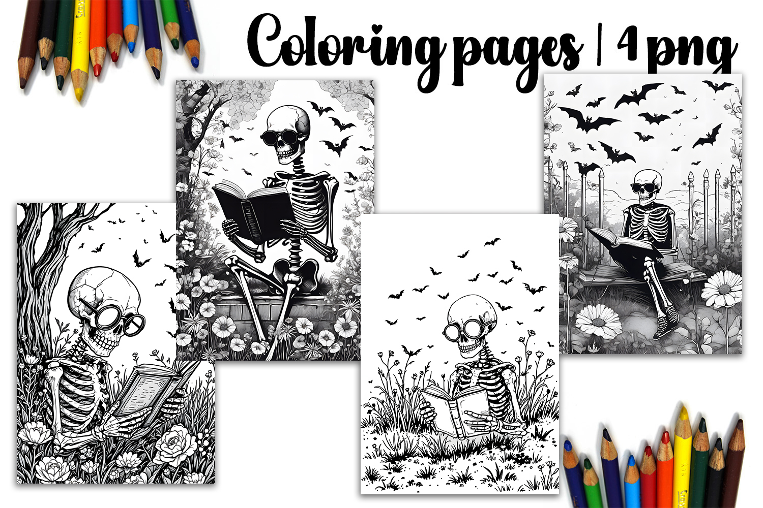 Cute halloween Design |halloween Coloring pages product image 1