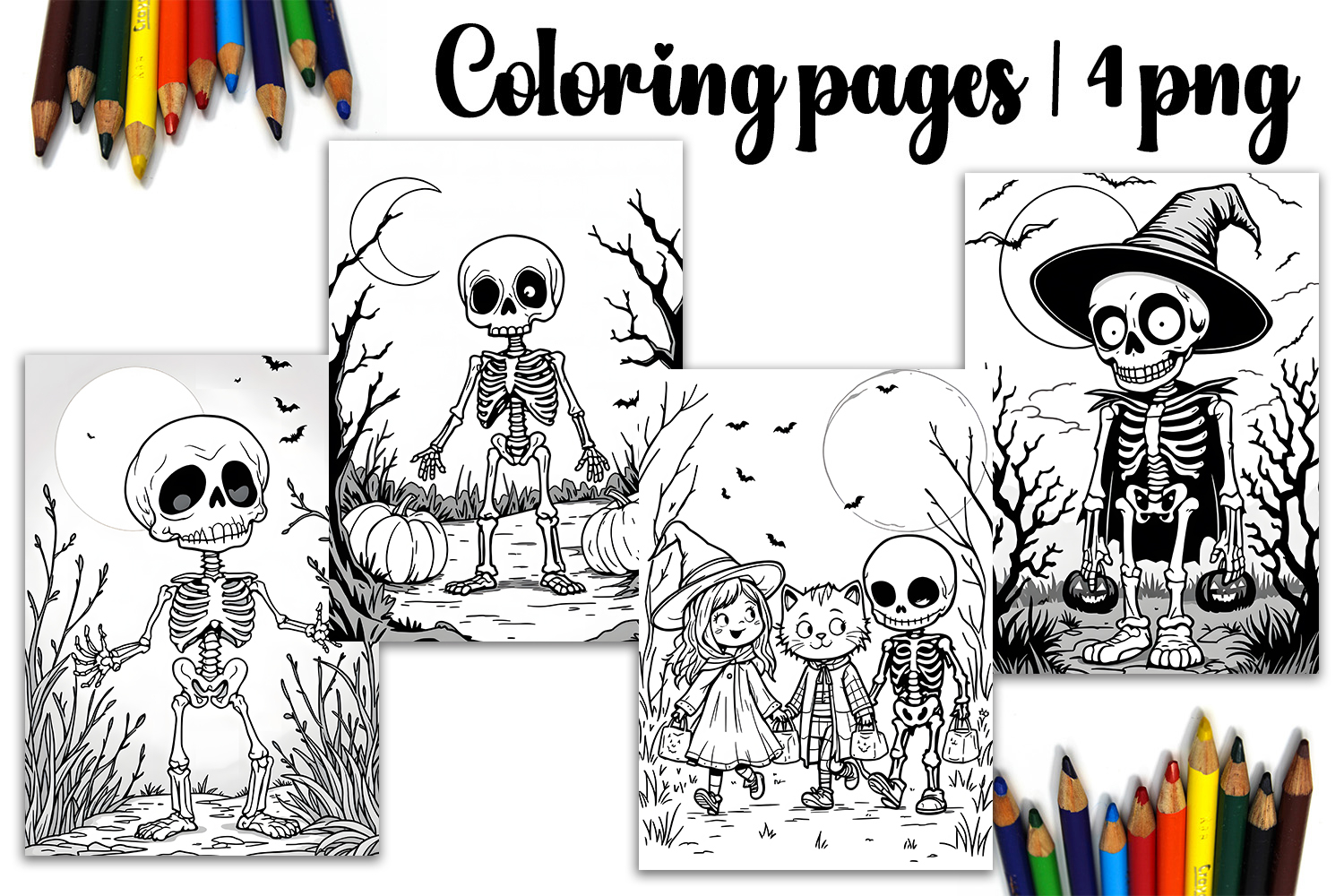 Cute halloween Design |halloween Coloring pages product image 1