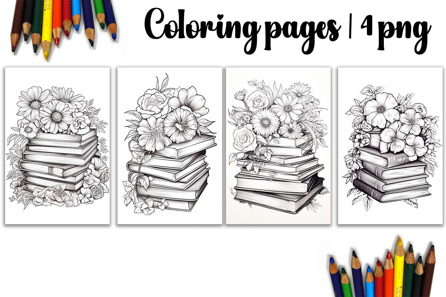 Summer flowers Design |Coloring pages product image 1