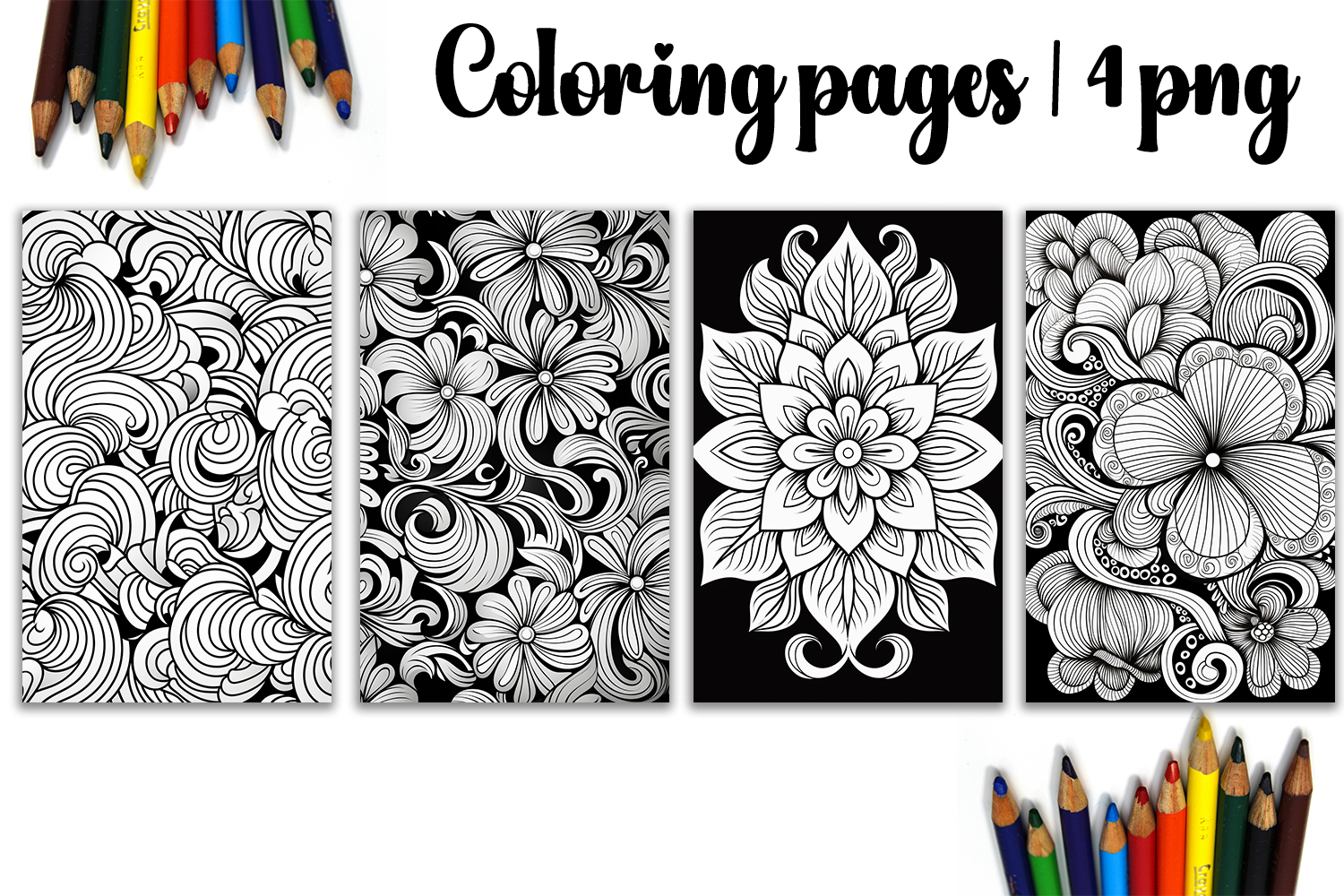 Summer flowers Design |Coloring pages product image 1