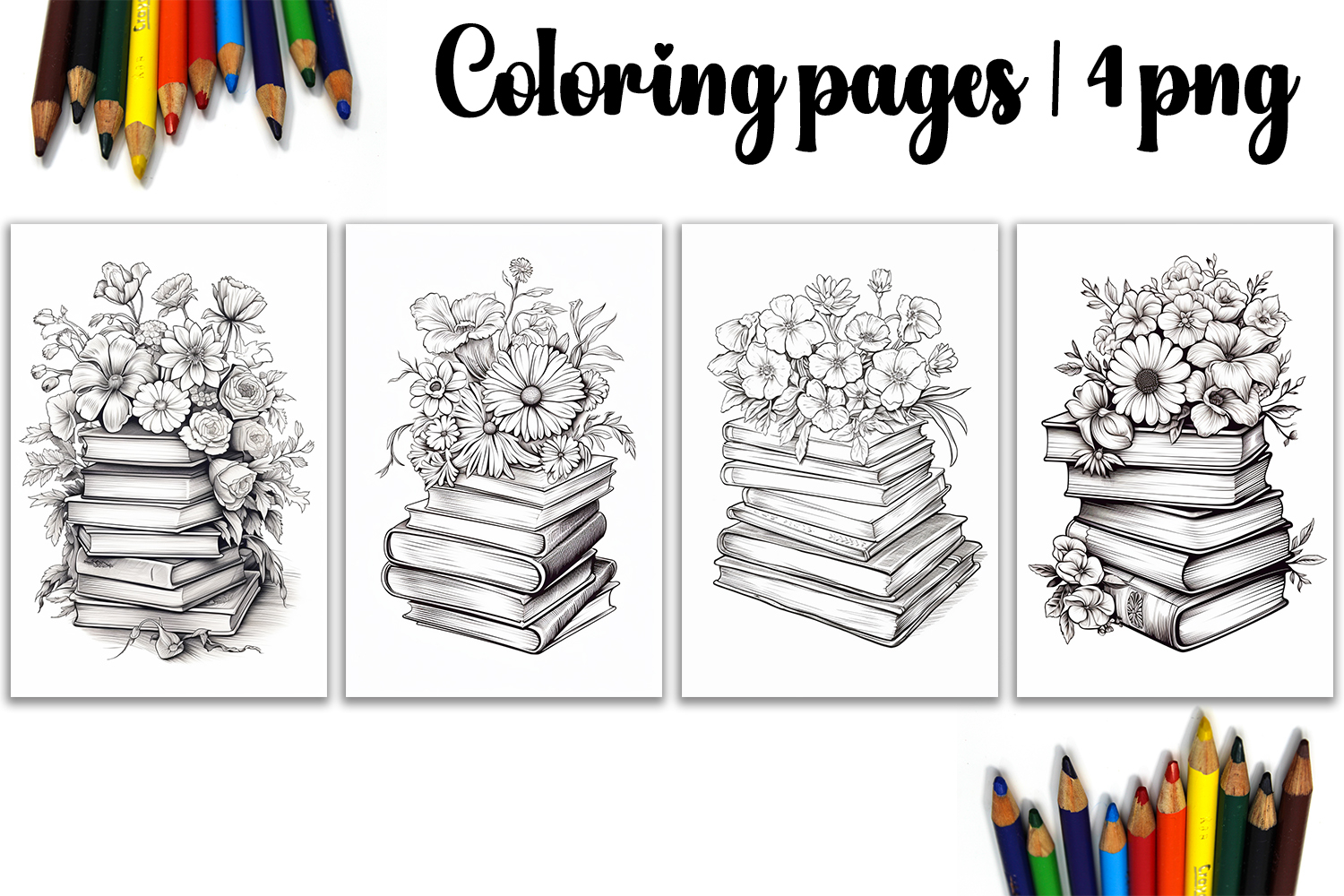 Summer flowers Design |Coloring pages product image 1