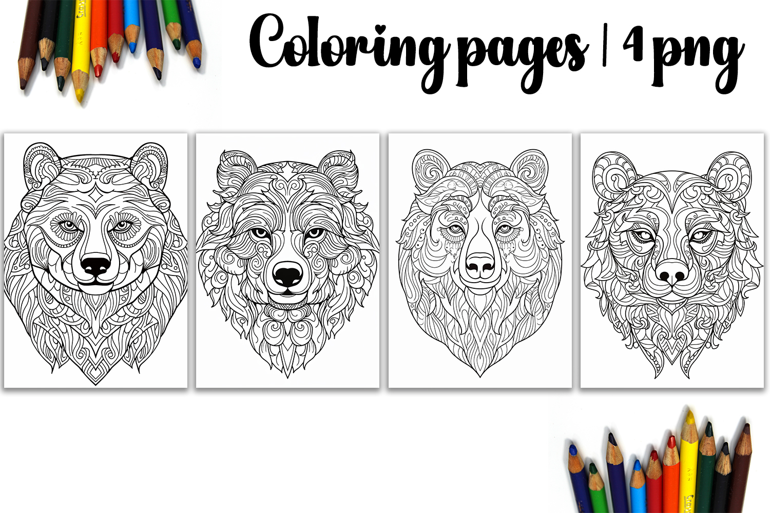 Cute animals Design |monkey Coloring pages product image 1