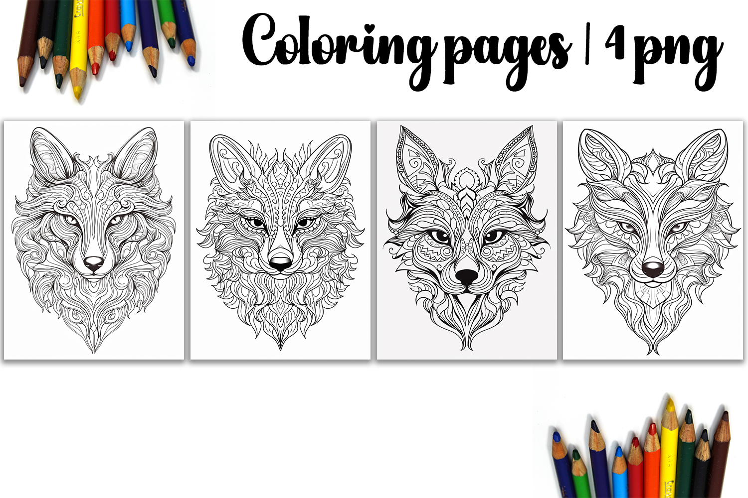 Cute animals Design |Fox Coloring pages product image 1