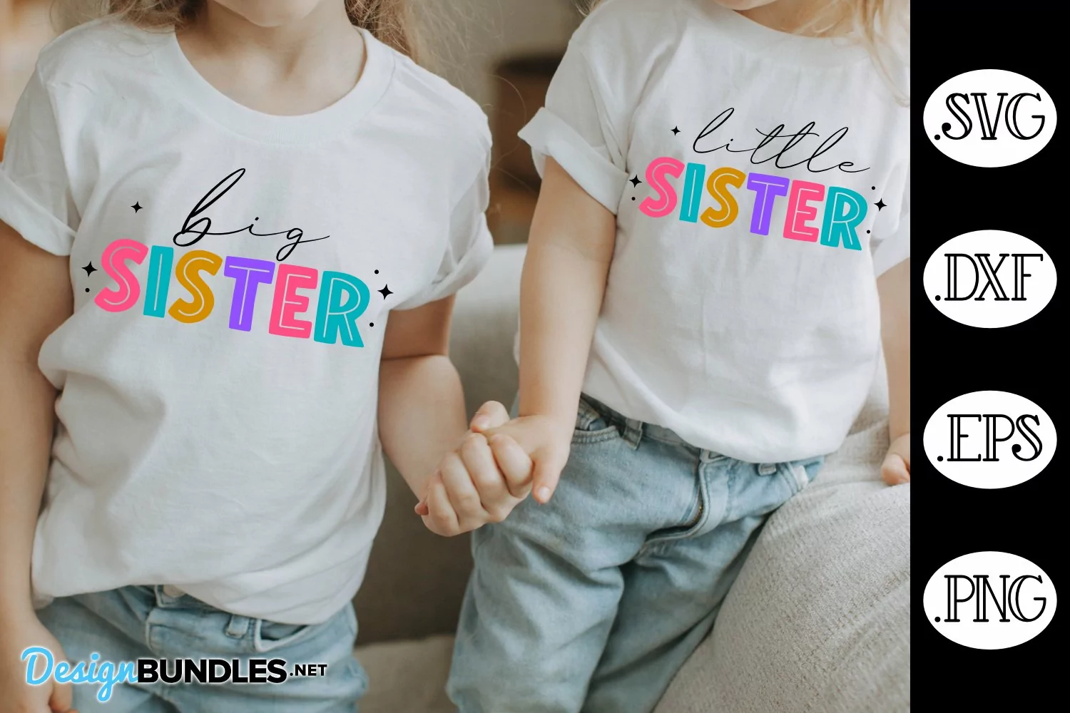 Big Sister Little Sister Cute SVG product image 1