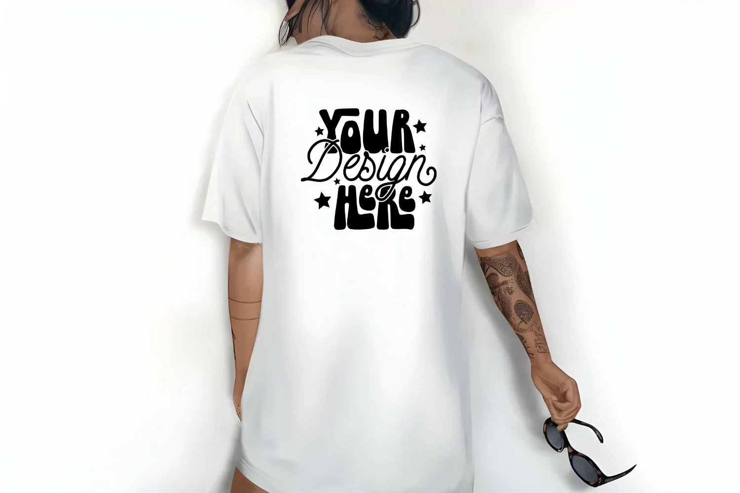 Comfort Colors C1717 White Back Mockup, Oversized White product image 1
