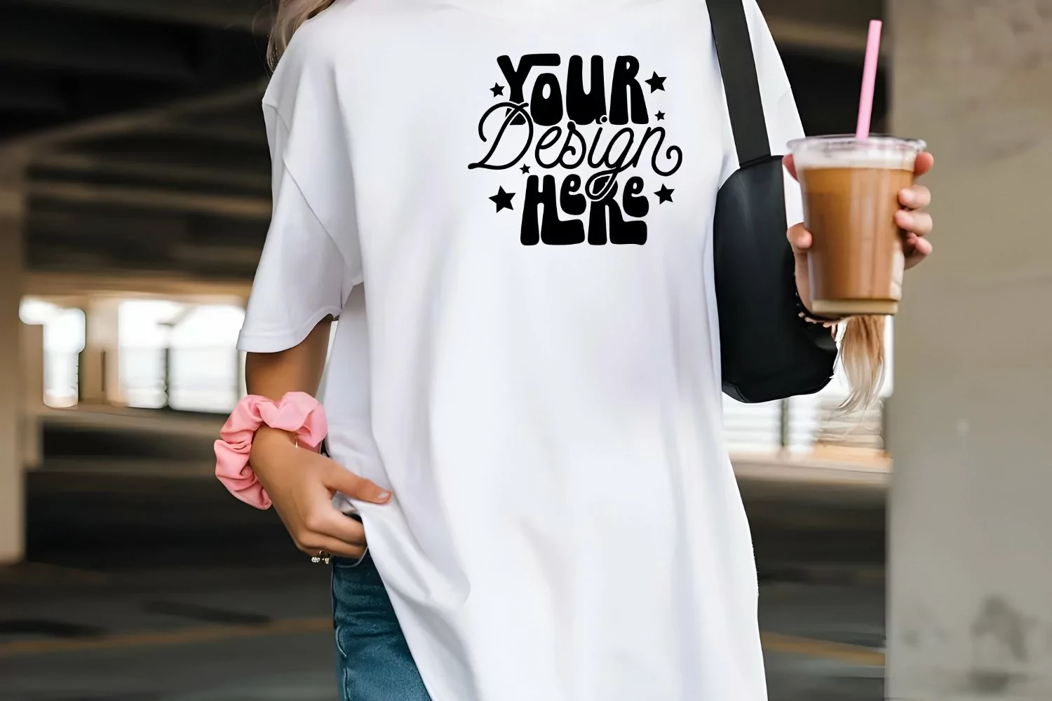 Comfort Colors C1717 White Mockup Oversized Shirt White product image 1