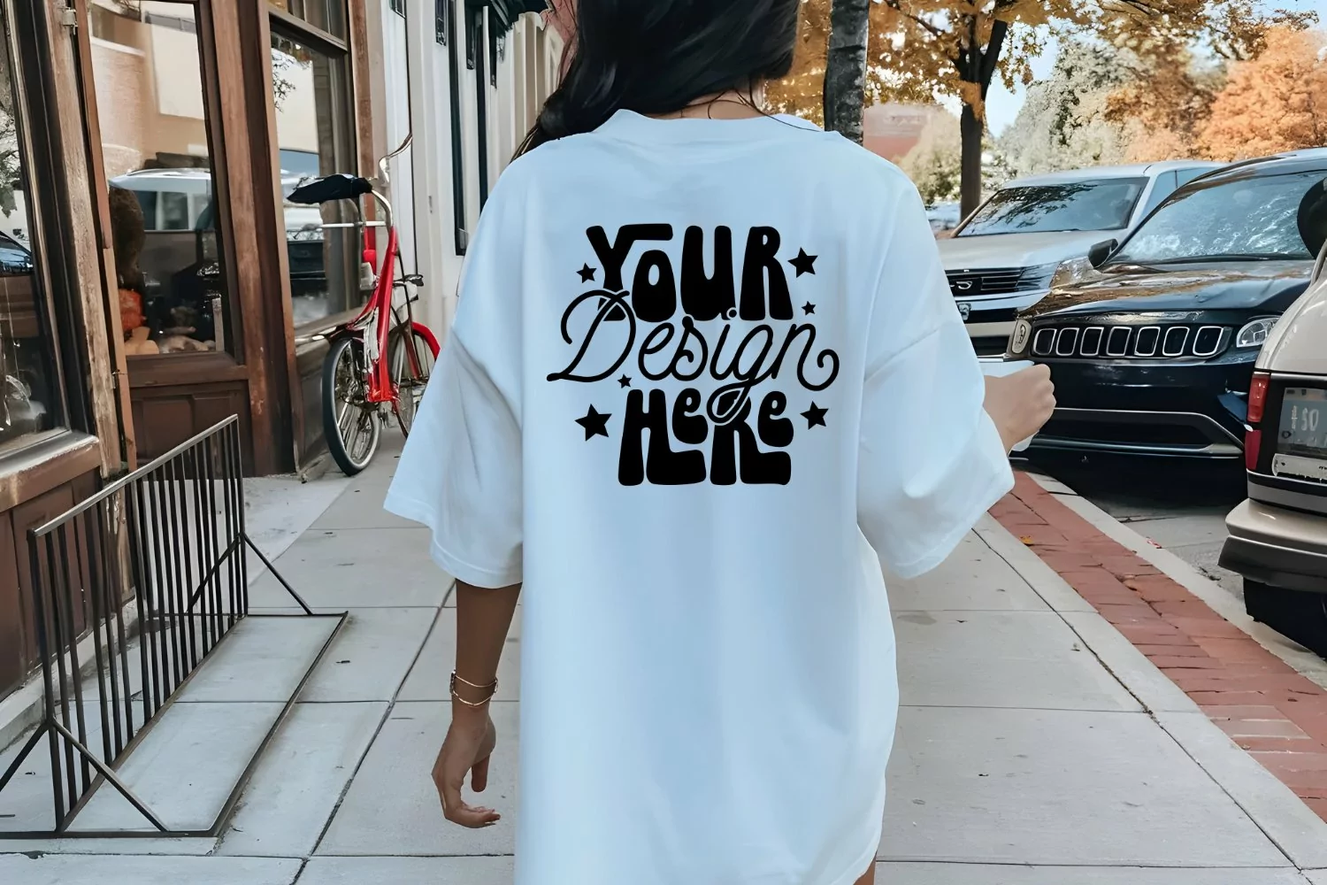 Comfort Colors C1717 White Tshirt Mockup Oversized White product image 1