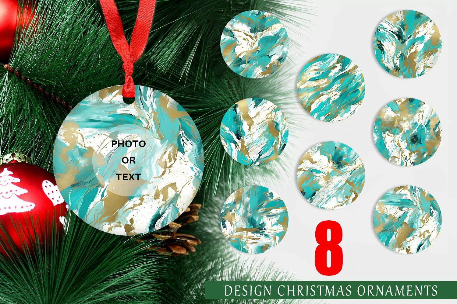 Christmas Ornaments Contemporary Art Turquoise product image 1