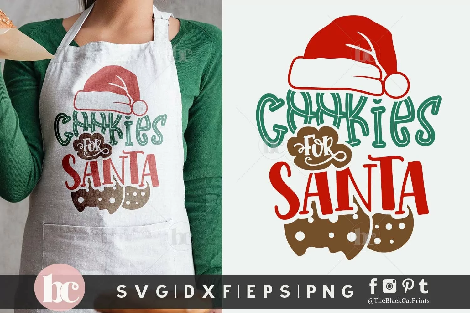 Cookies For Santa SVG | Kids Christmas SVG cut file product image 1
