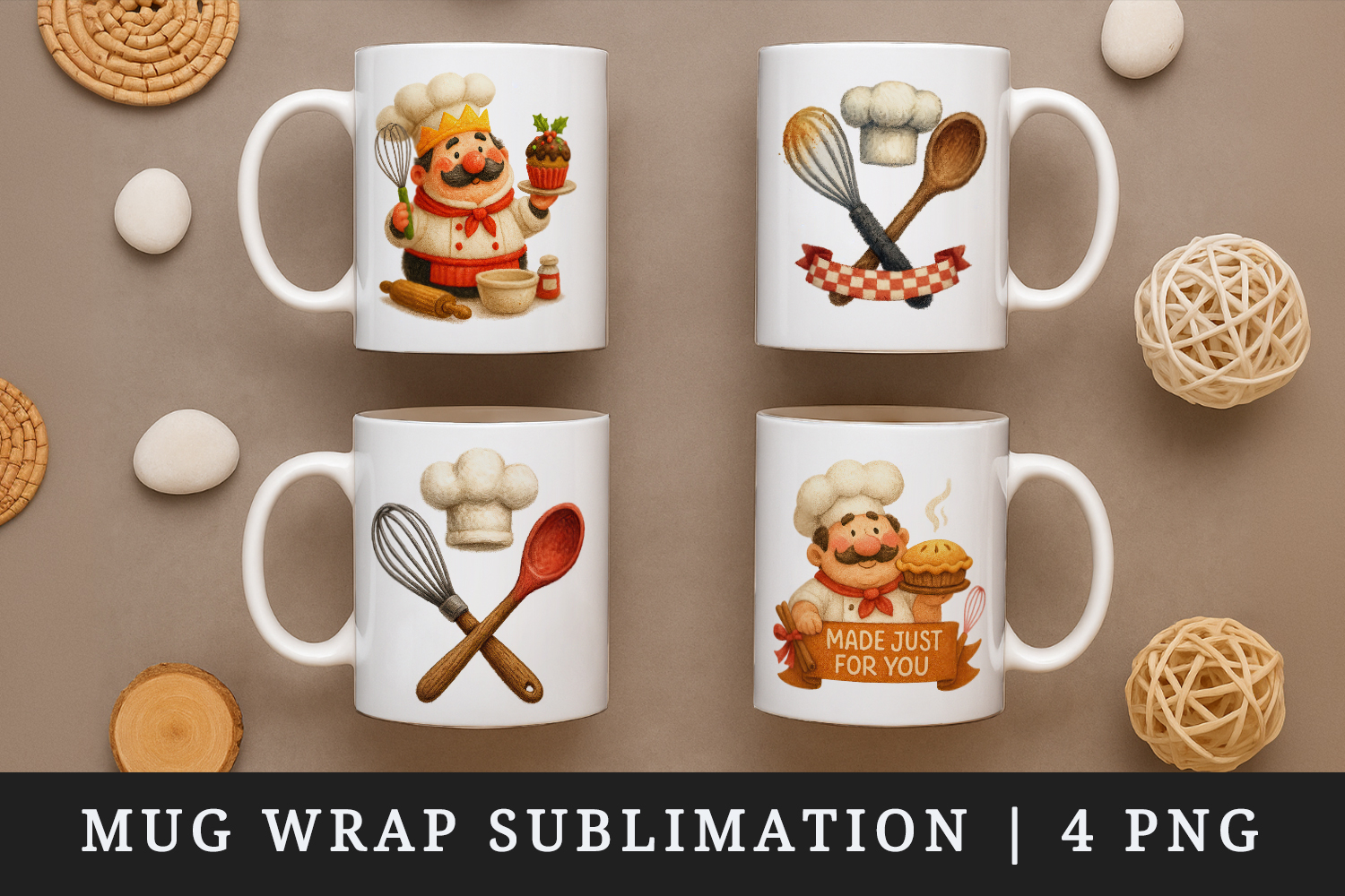 Cooking and Baking mug wrap printable sublimation design product image 1