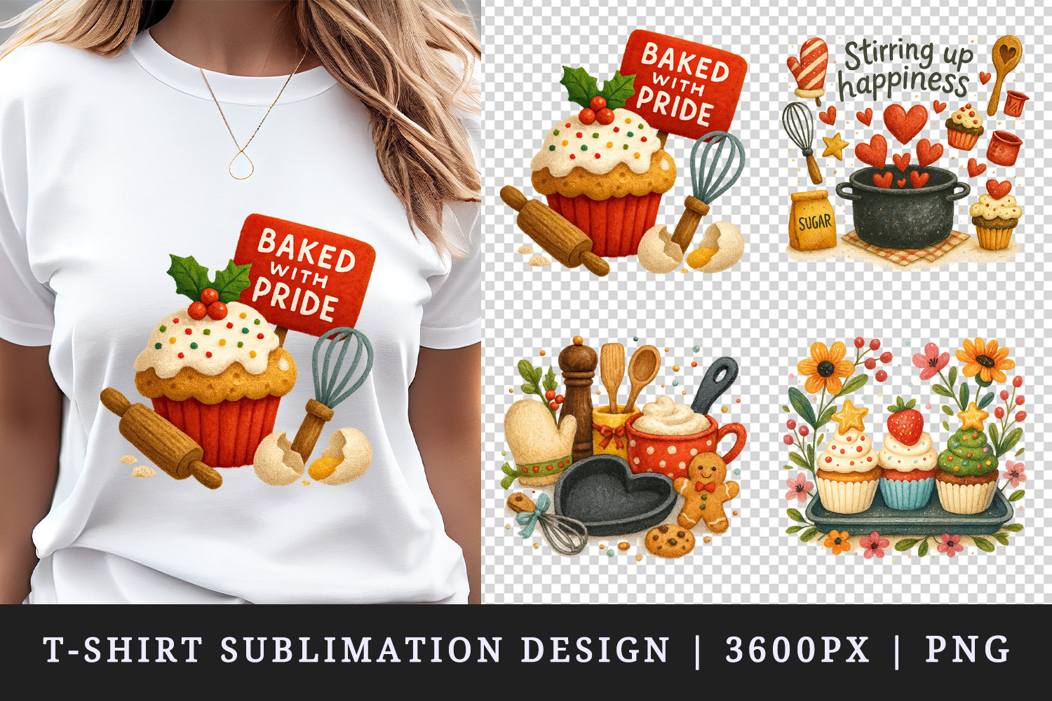 Cooking and Baking t-shirt printable sublimation design png product image 1