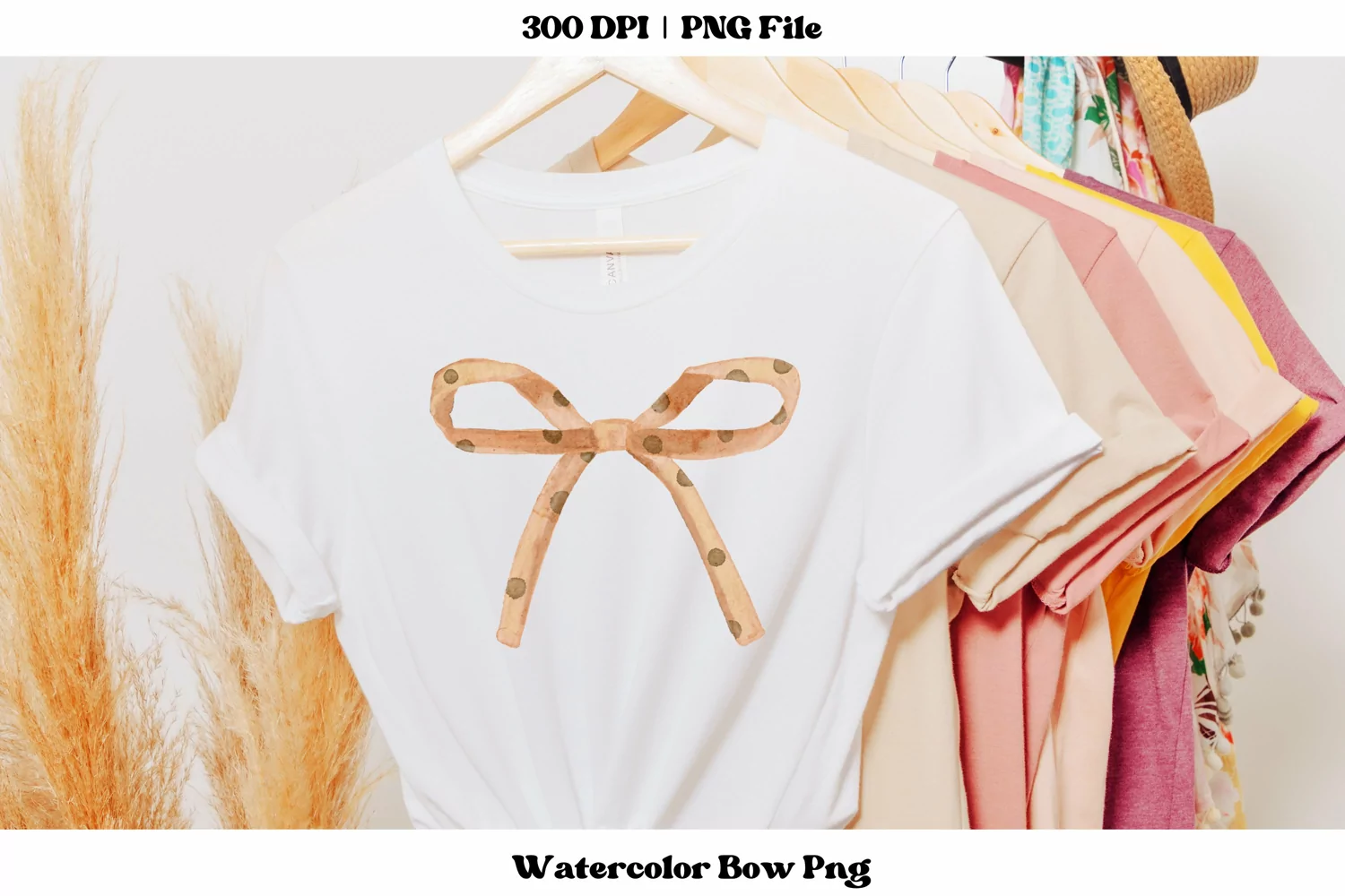 Coquette Bow Png  Bow Sublimation Hand Painted Bow  Watercolor Bow Clipart