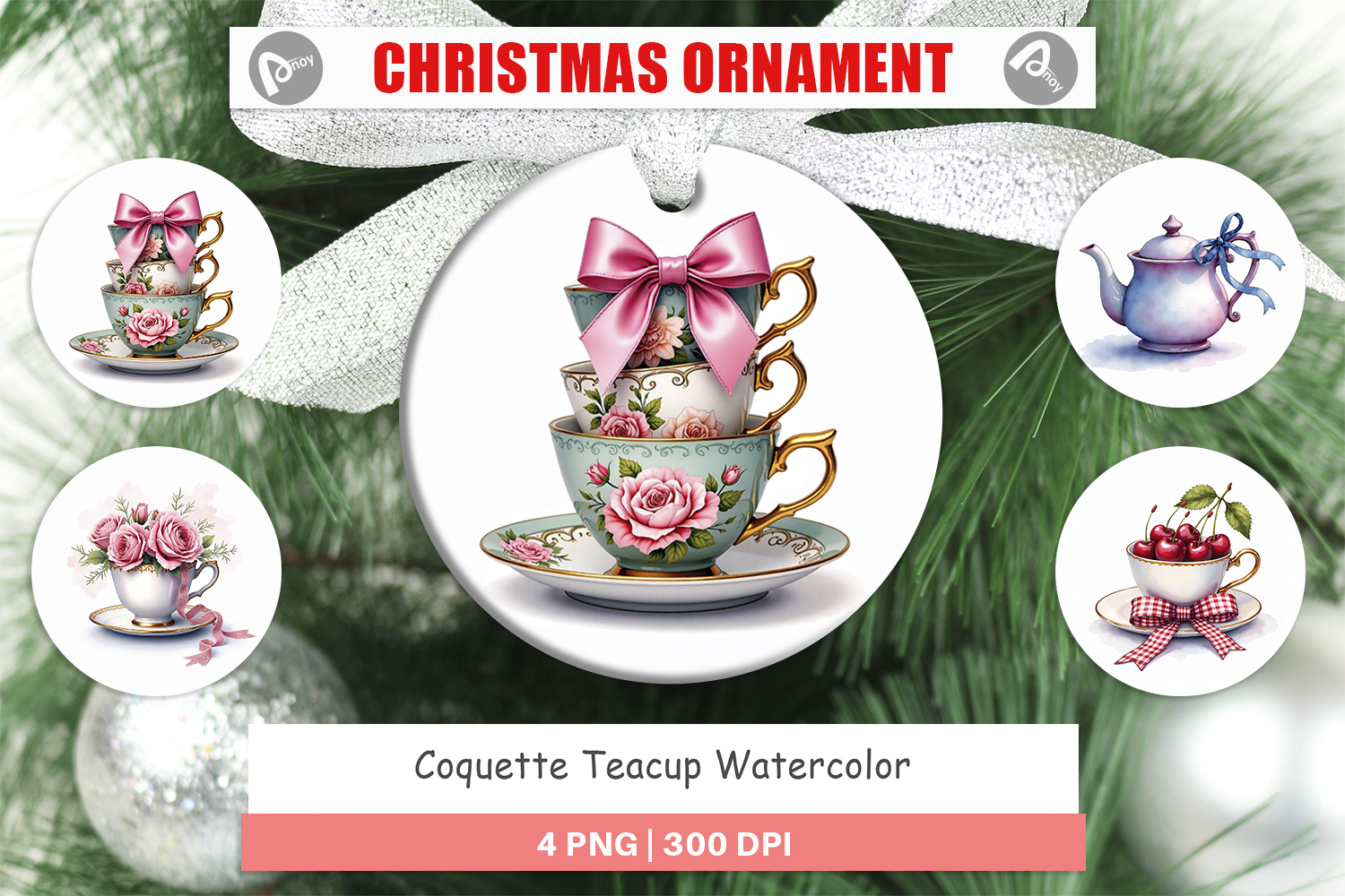 Coquette Teacup Ornament product image 1
