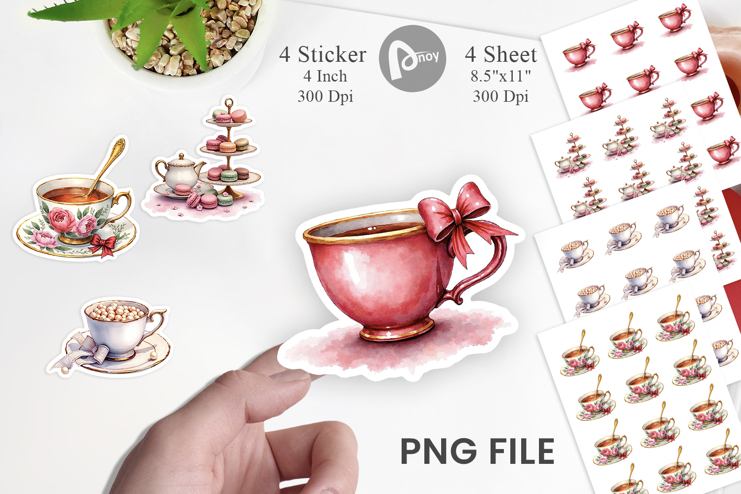Coquette Teacup Sticker product image 1