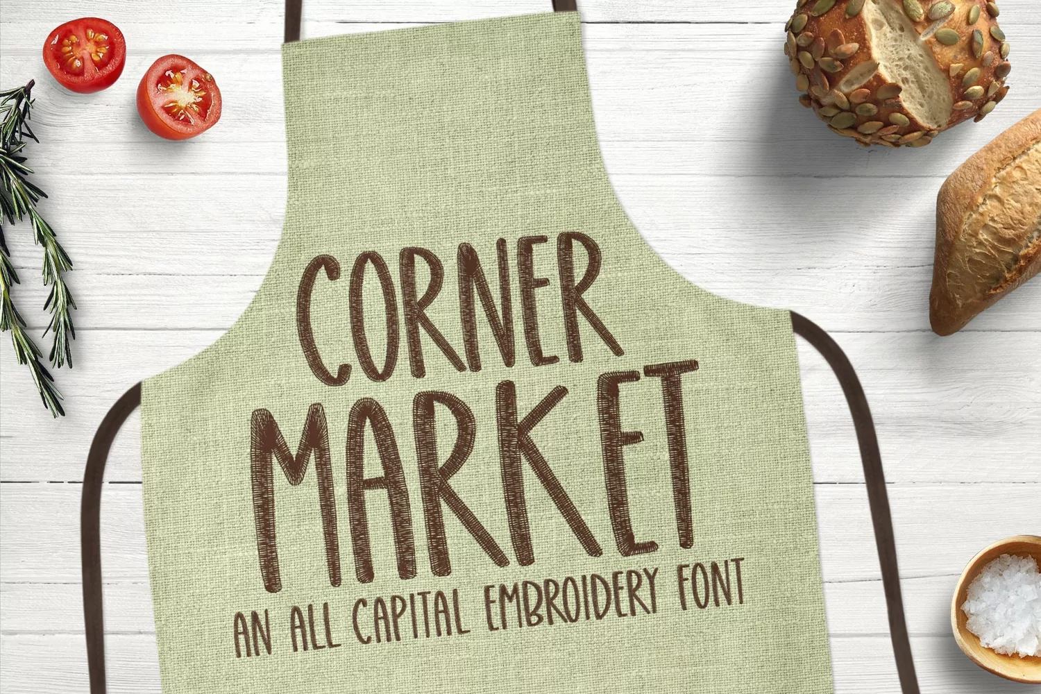 Corner Market - Embroidery Font product image 1