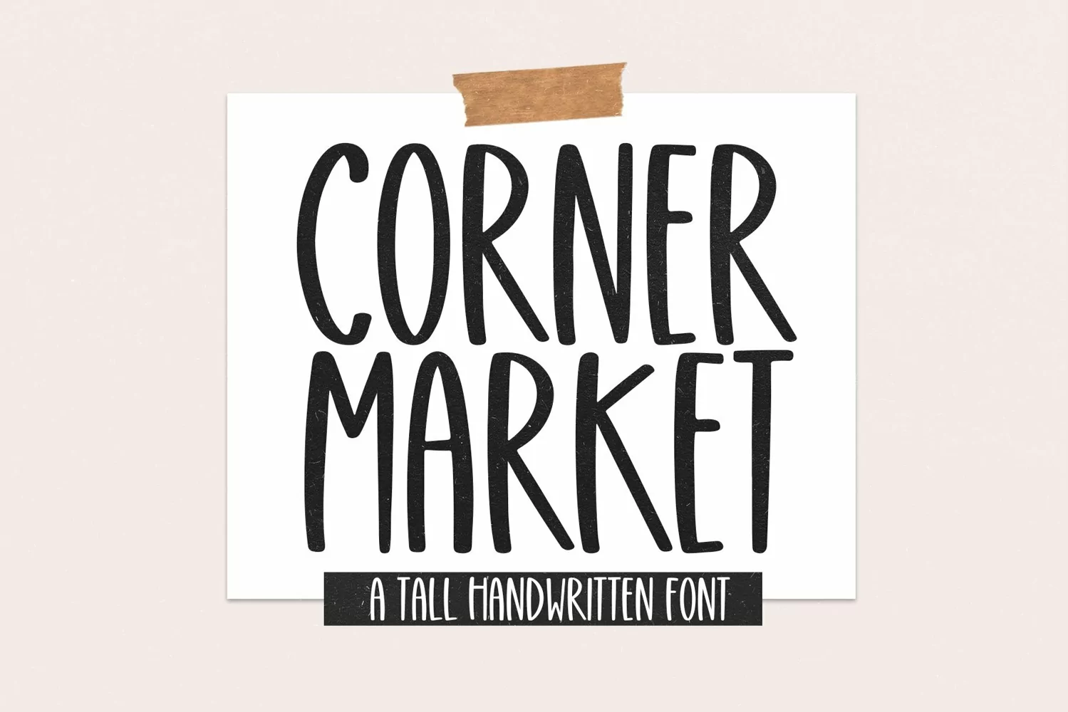 Web Font Corner Market - Tall Handwritten Font product image 1