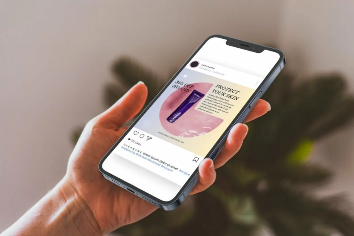 Cosmetics instagram post Canva product image 1