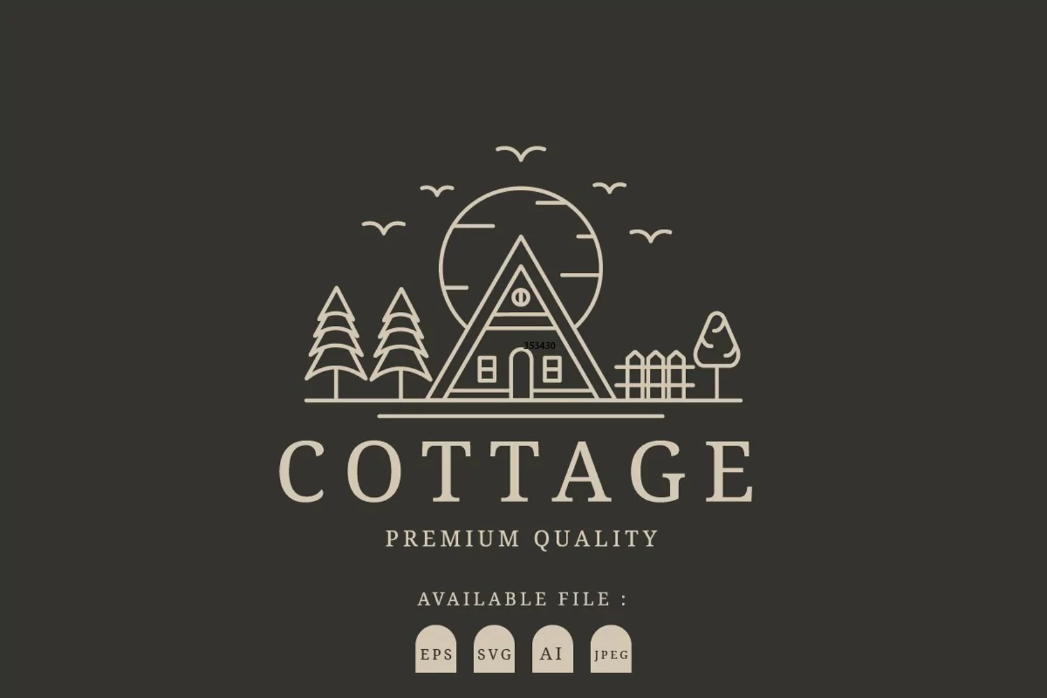 Vintage Cottage Badge Logo product image 1