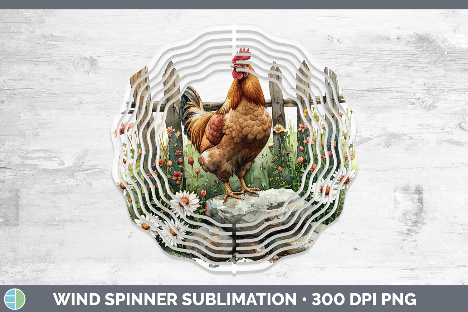GorgeousCottage Garden Wind Spinner design.