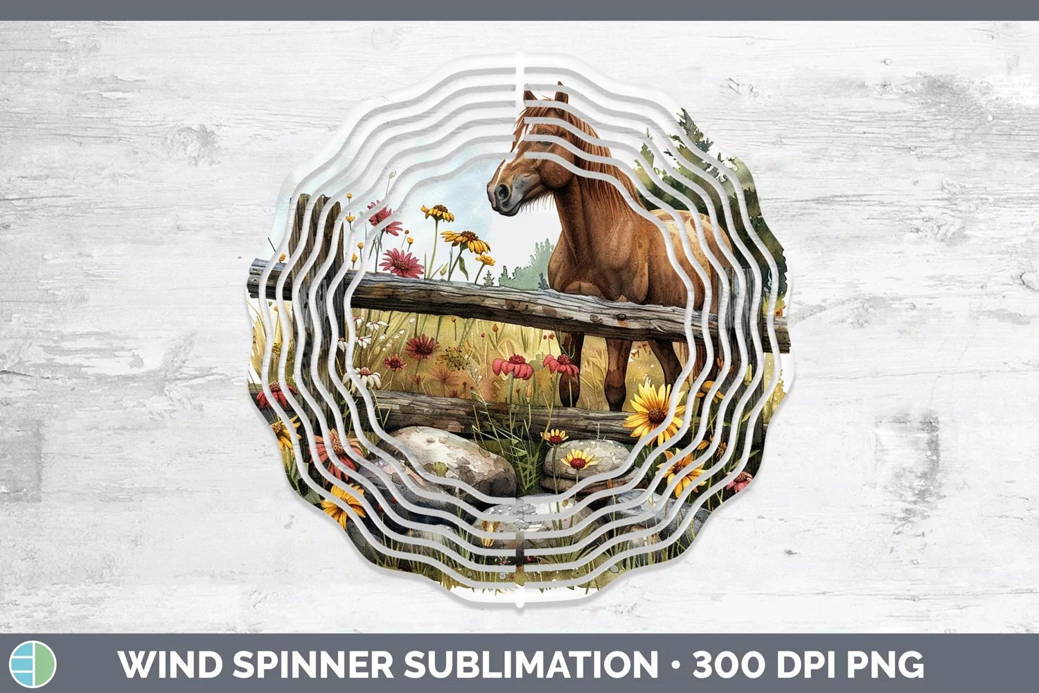GorgeousCottage Garden Wind Spinner design.