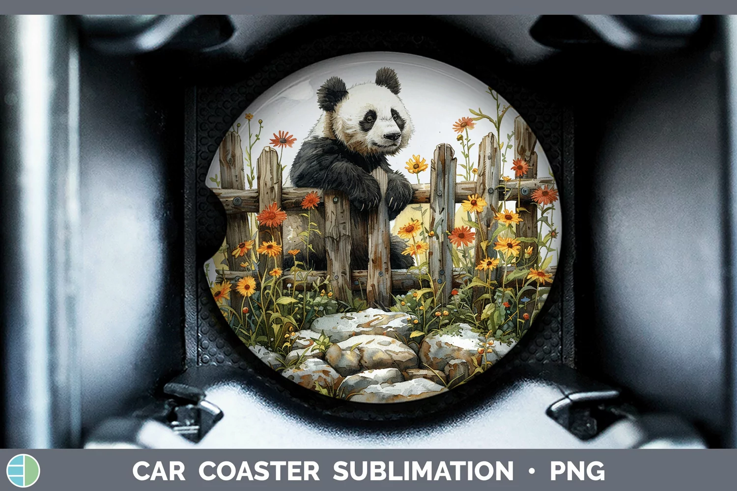 GorgeousCottage Garden Car Coaster design.