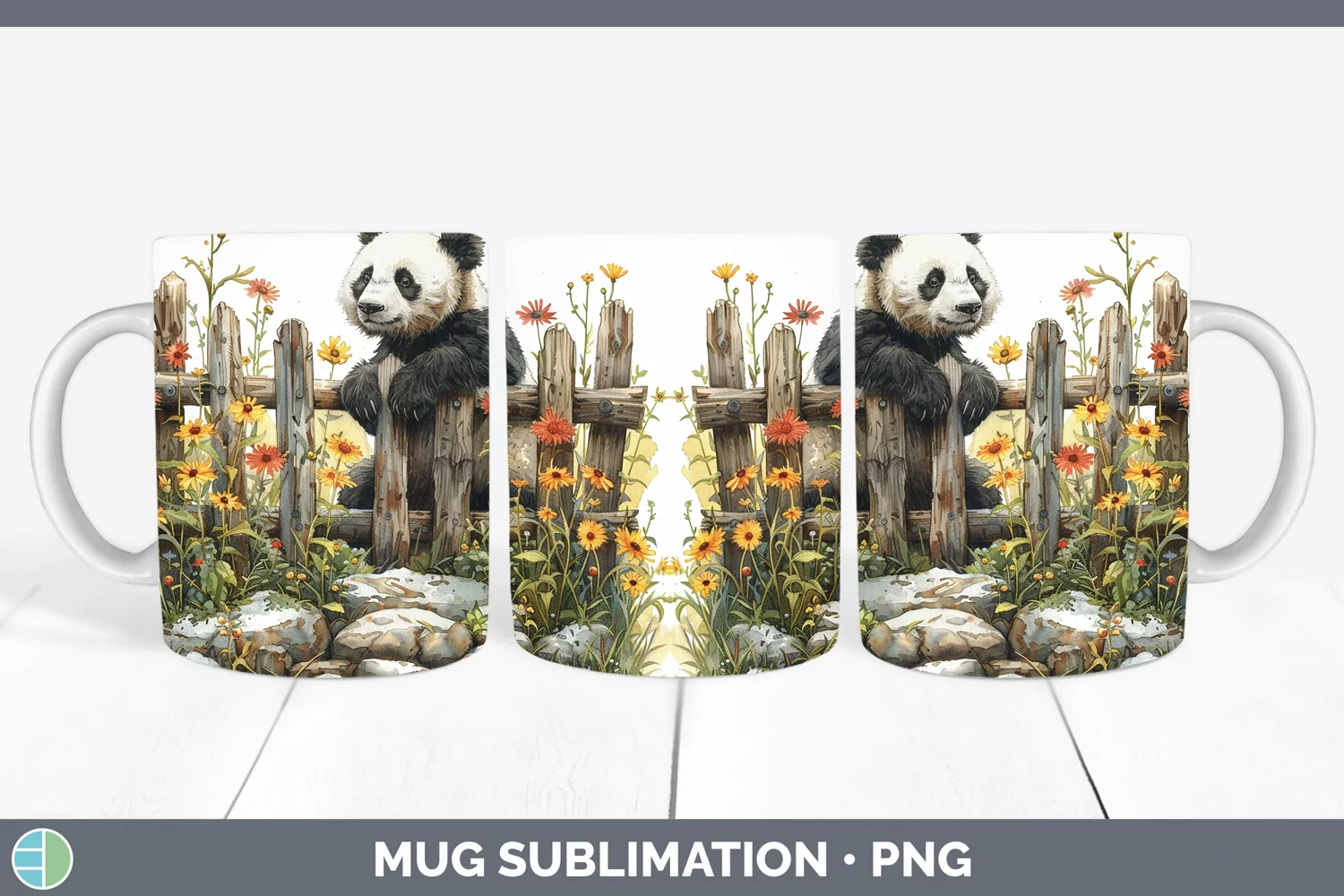GorgeousCottage Garden Mug Wrap design.