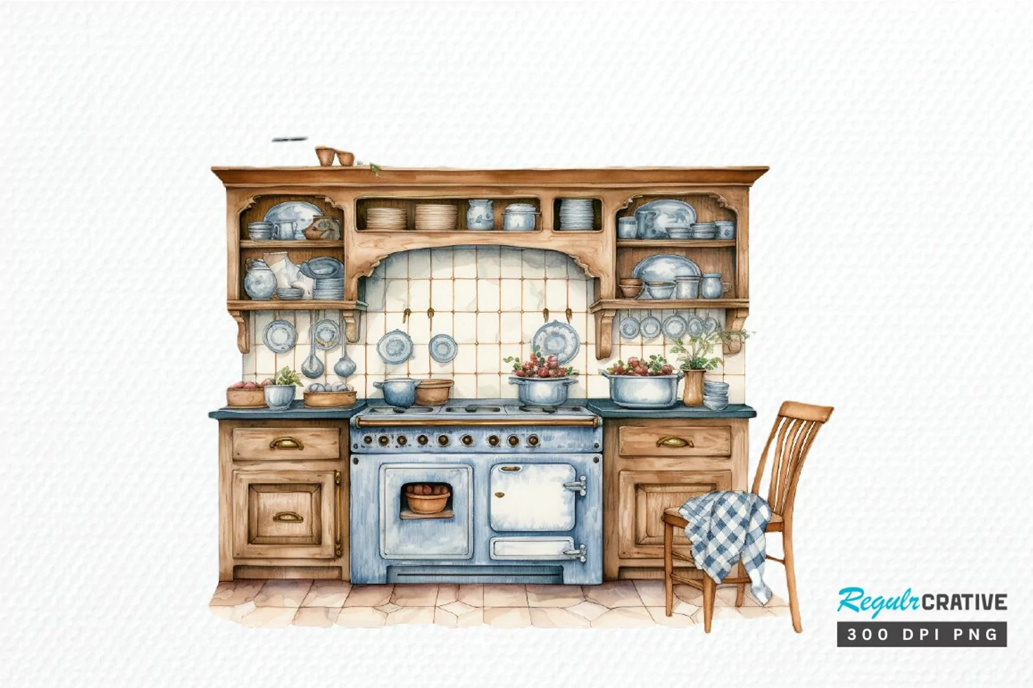 Cottage Kitchen Collection single PNG Clipart product image 1