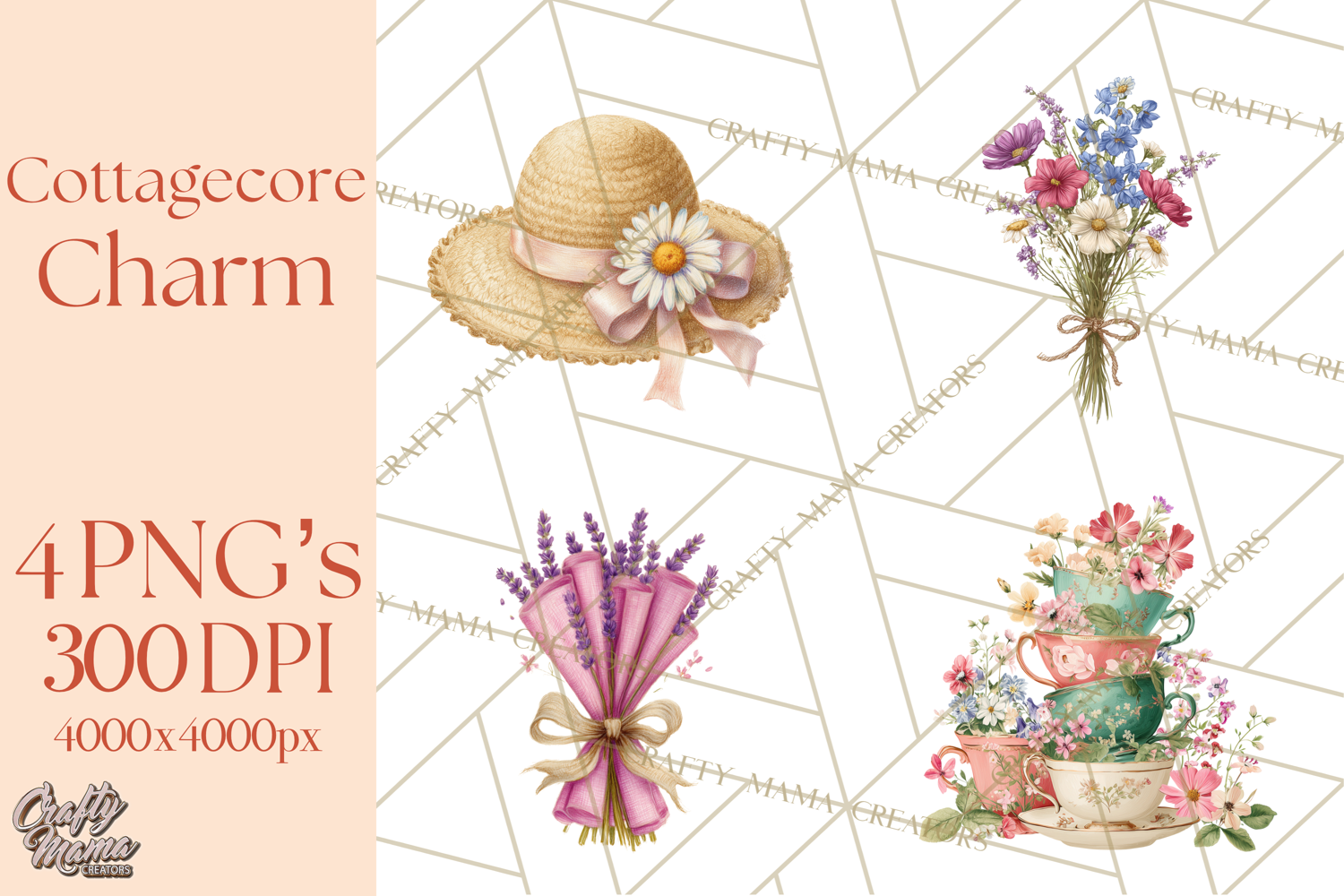 Cottagecore Clipart PNG, Whimsical Aesthetic Cozy Scenes product image 1
