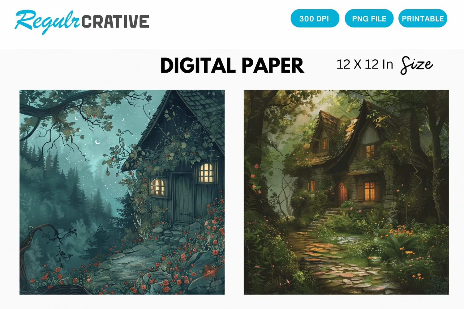 Cottagecore Digital Paper, Cottagecore Background product image 1